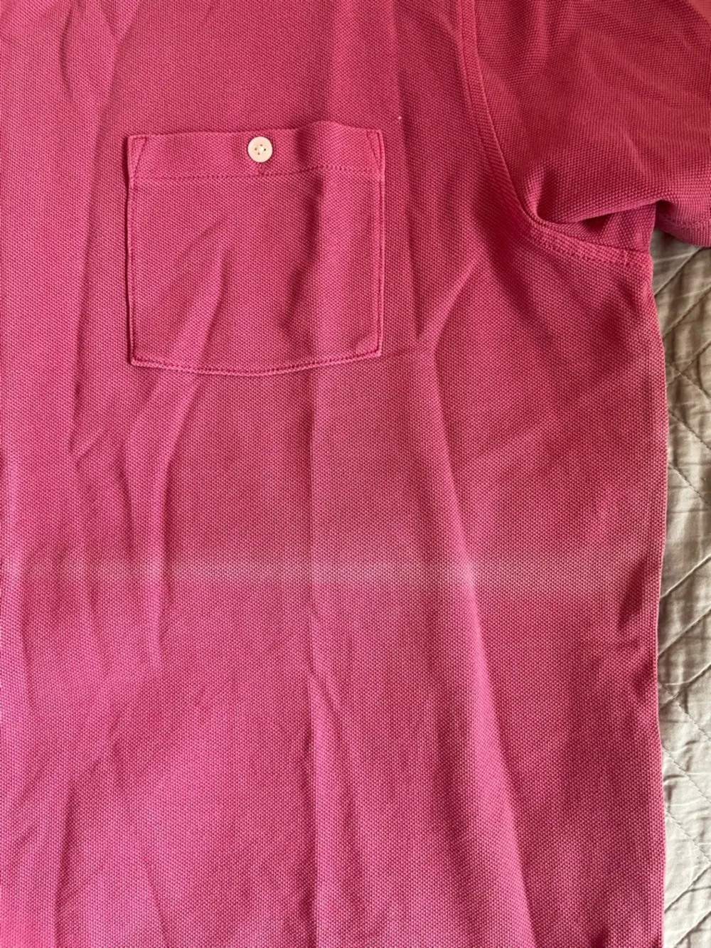J.‎ CREW Washed piqué pocket T-shirt in Plum Pink (PPI) Size L NWD $59.50 CJ722